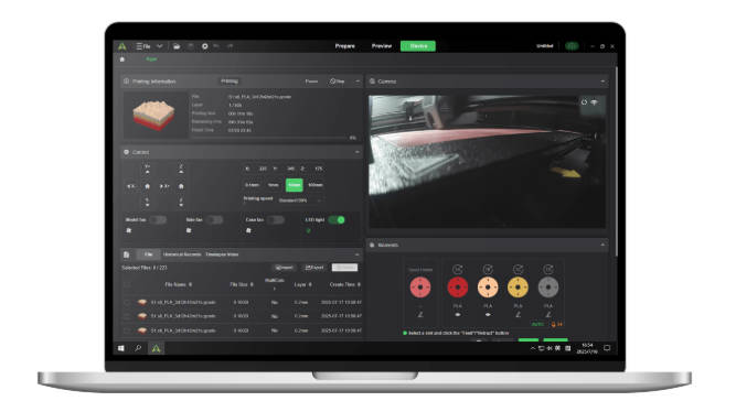 Знімок екрана програмного забезпечення для нарізання Creality Print